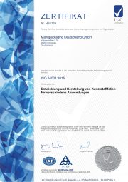 Manupackaging Deutschland - ISO 14001-2015 LL-C 491209 DE